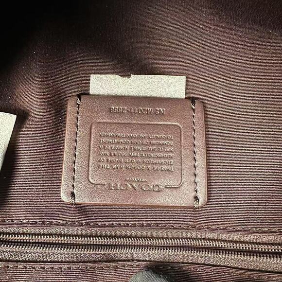 Coach Katy Satchel Crossbody In Signature Canvas In Gold/Khaki Fuchsia 2558 NWT - Picture 11 of 13